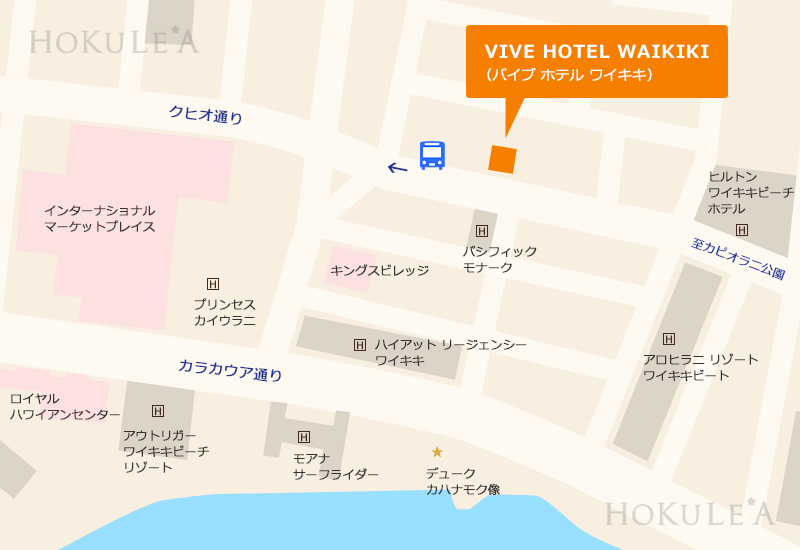 VIVE HOTEL WAIKIKI 場所